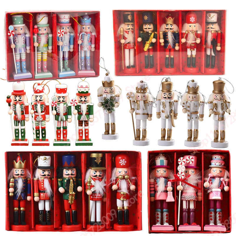Nutcracker Figurine - Рождественские украшения в виде солдатиков-щелкунчиков, деревянные