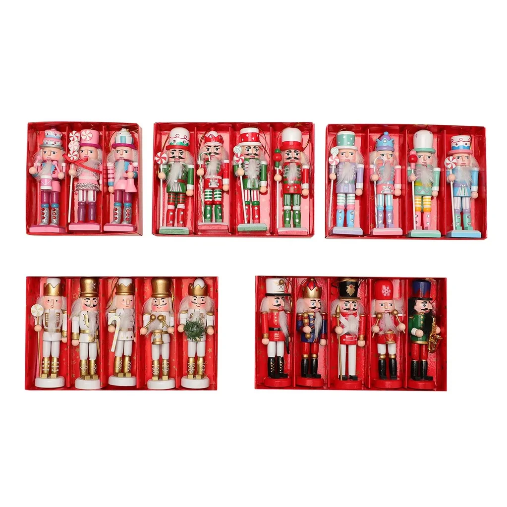 Nutcracker Figurine - Набор деревянных фигурок «Щелкунчик», рождественские декоративные