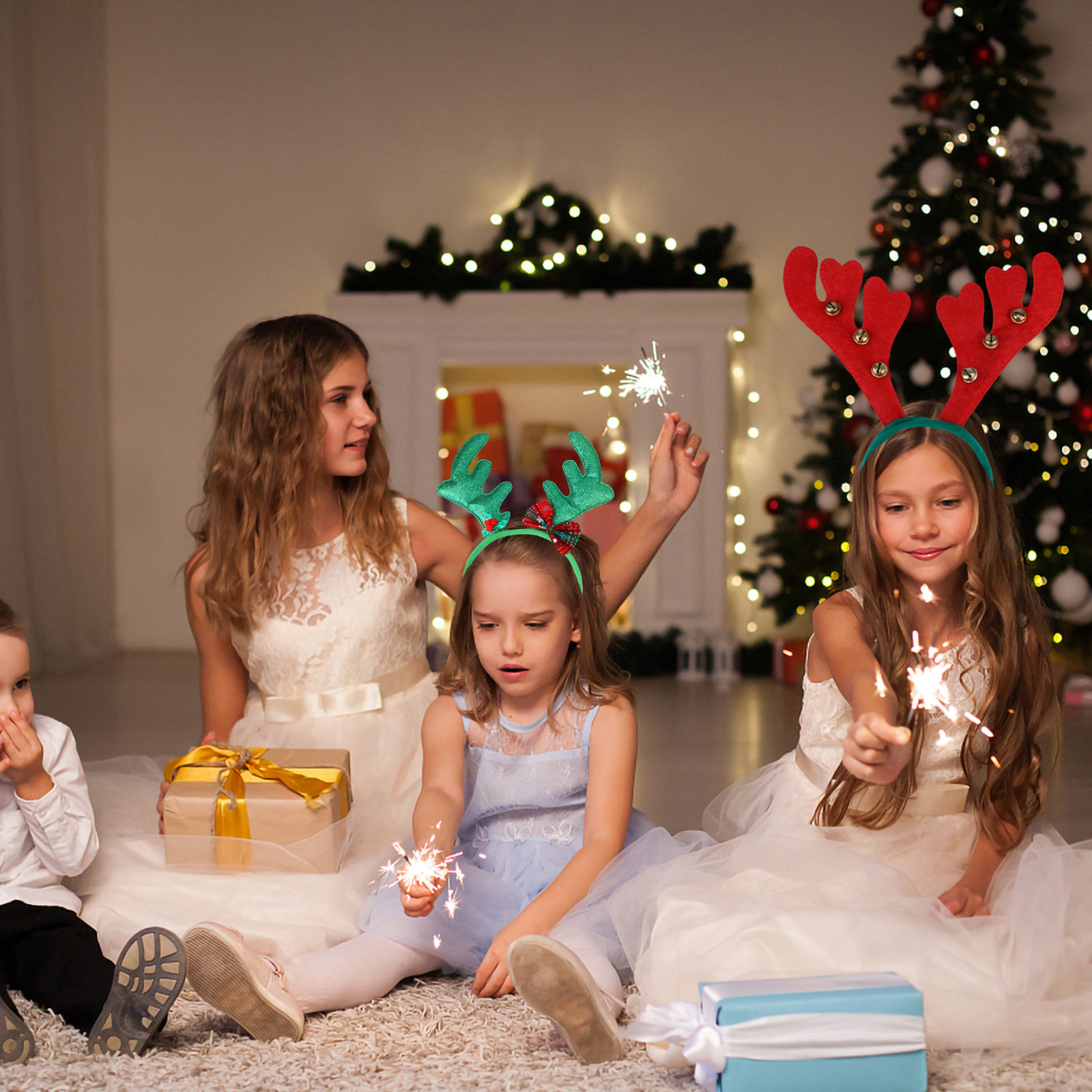 8 шт. Розовые ободки с оленьим – обзор и цена Reindeer Antlers Headband